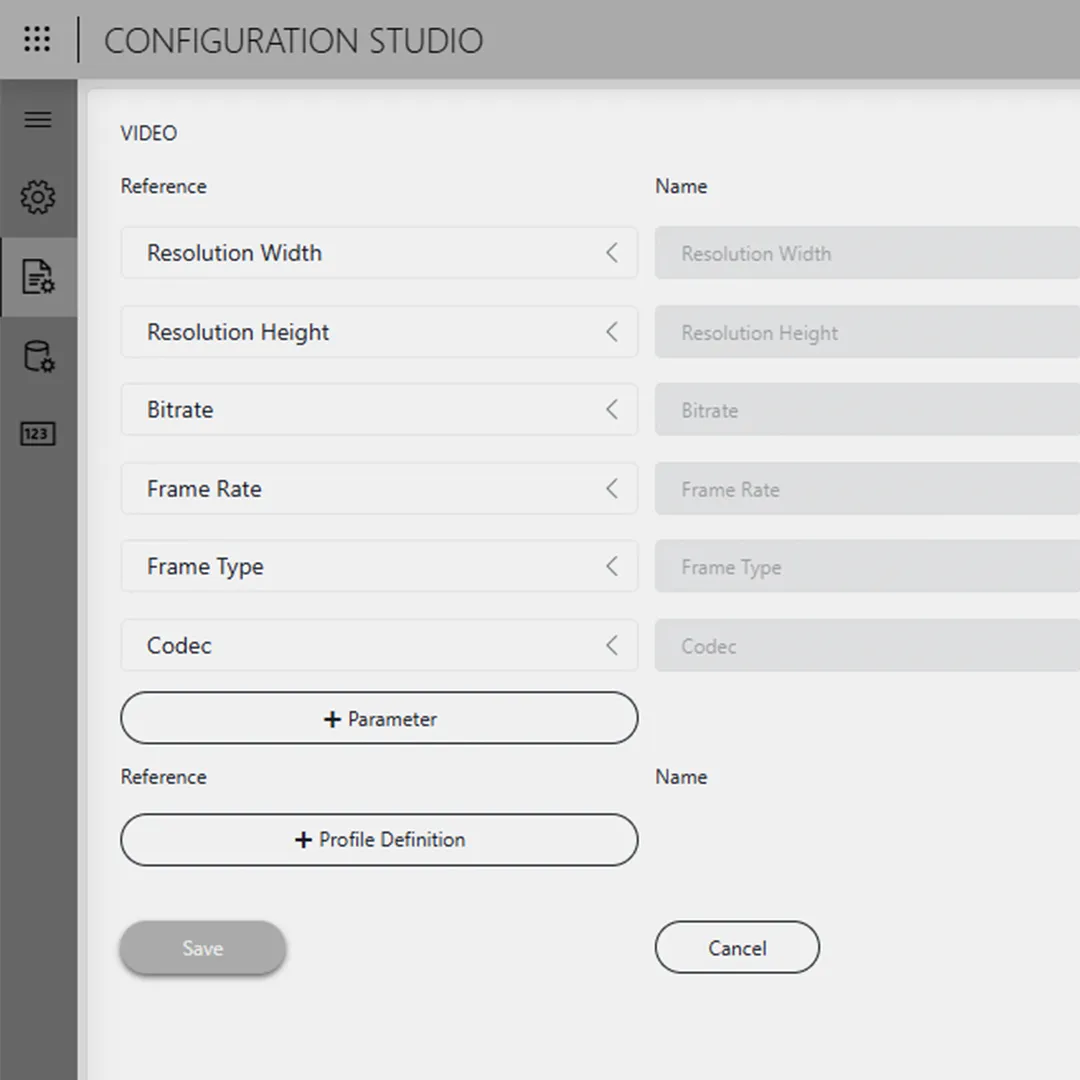 Detail screenshot of the Configuration Studio application.