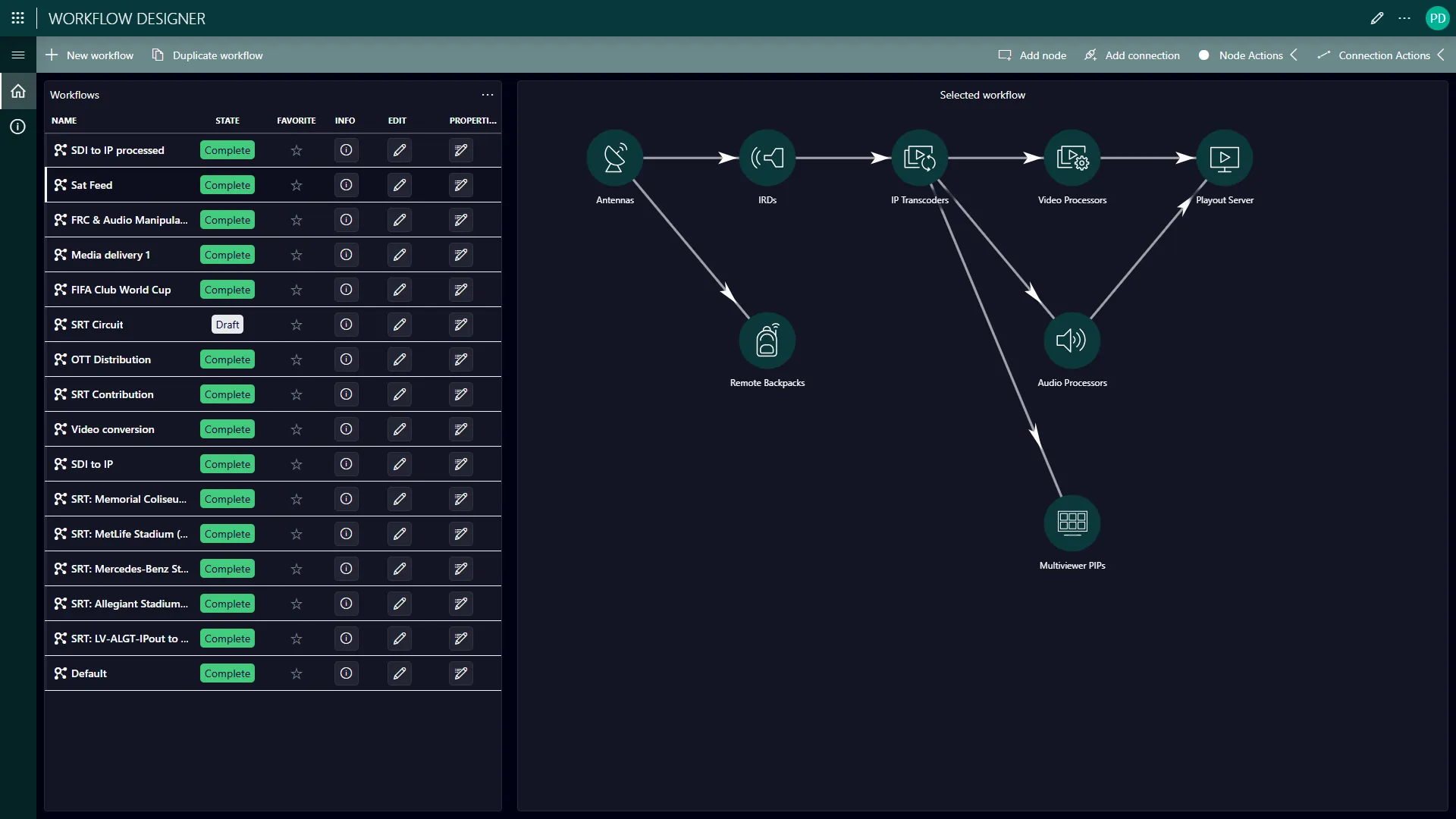 Screenshot of the Workflow Designer application