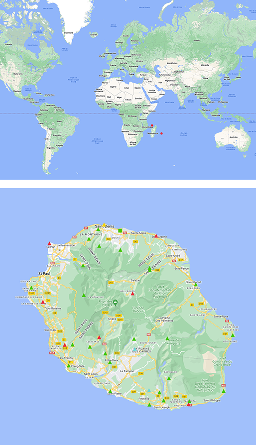 TDF map view of different sites